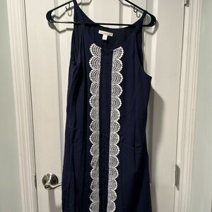 Westport Navy Blue and white dress size M